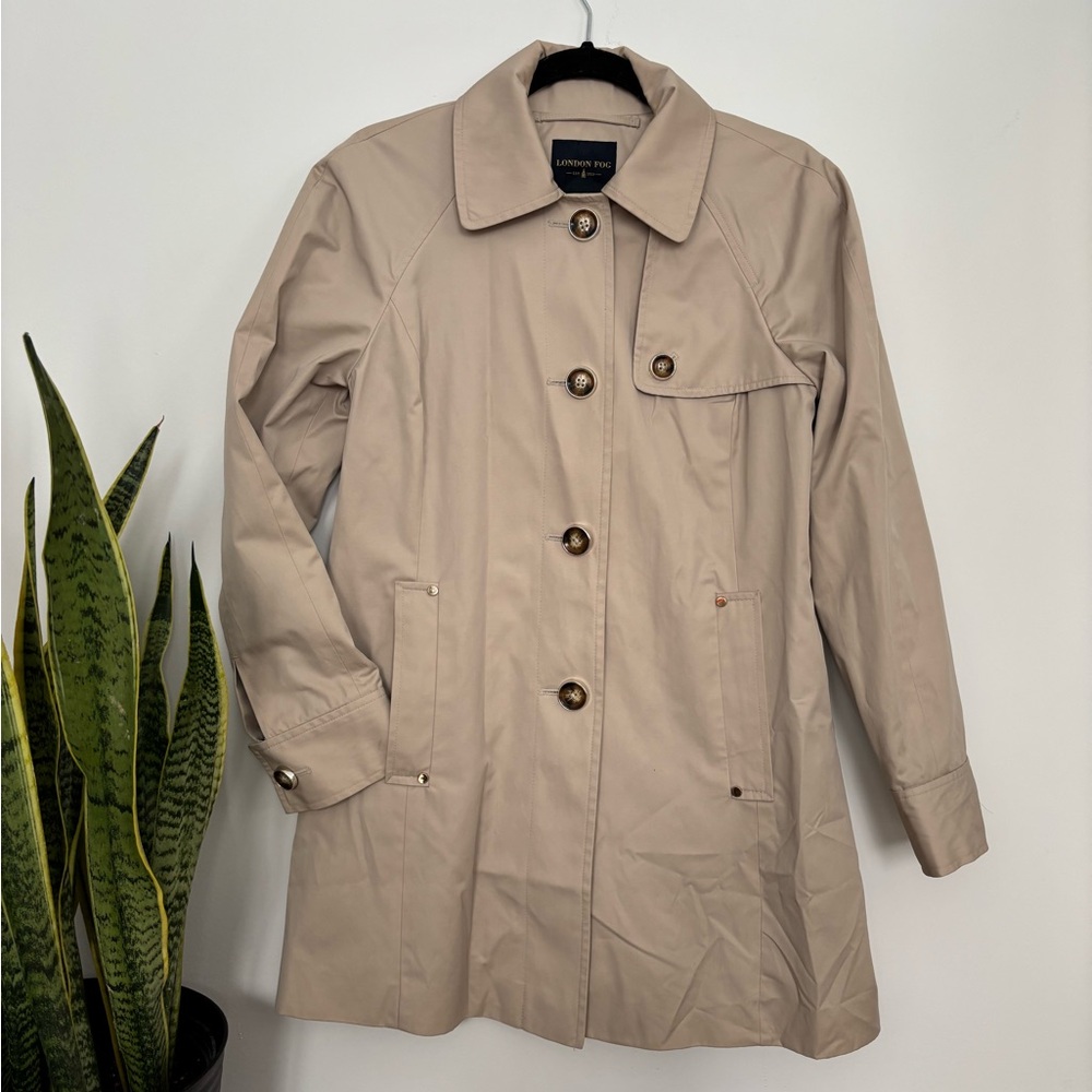 London Fog Tan Trench Coat - Picture 6 of 10